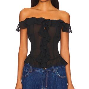 Lioness Black Off-Shoulder Top